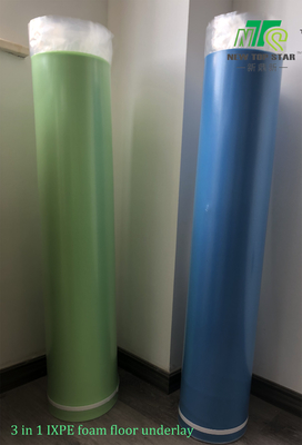 Green Eco Friendly Underlay 2mm 33kg/m3 Laminate Moisture Proof Underlay With PE Film