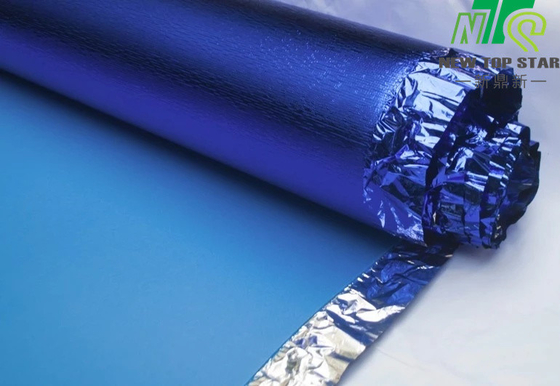 Heatproof IXPE Waterproof Vinyl Underlay 1.5 Mm LVT Underlay With Silver Waterproof Film