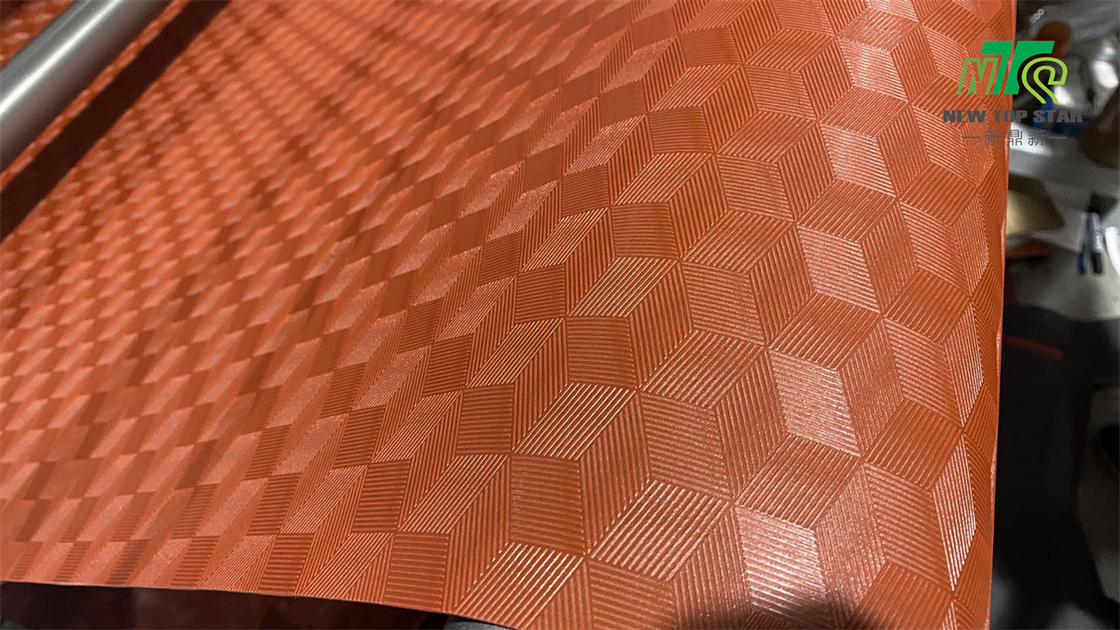 Waffle Orange Vinyl Plank Flooring Underlay 1.5mm EVA Pattern Customized