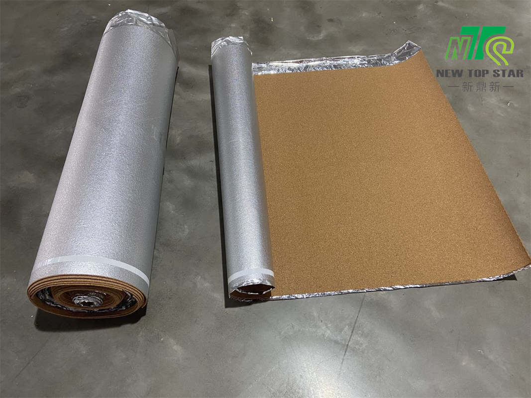 Acoustic Cork Flooring Underlayment 3mm With Aluminum Foil Comfort Step